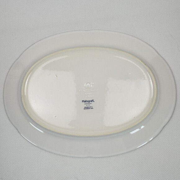 Pfaltzgraff Christmas Winterberry Oval Serving Platter 14.5" Holly Berries Vtg - Picture 5 of 9